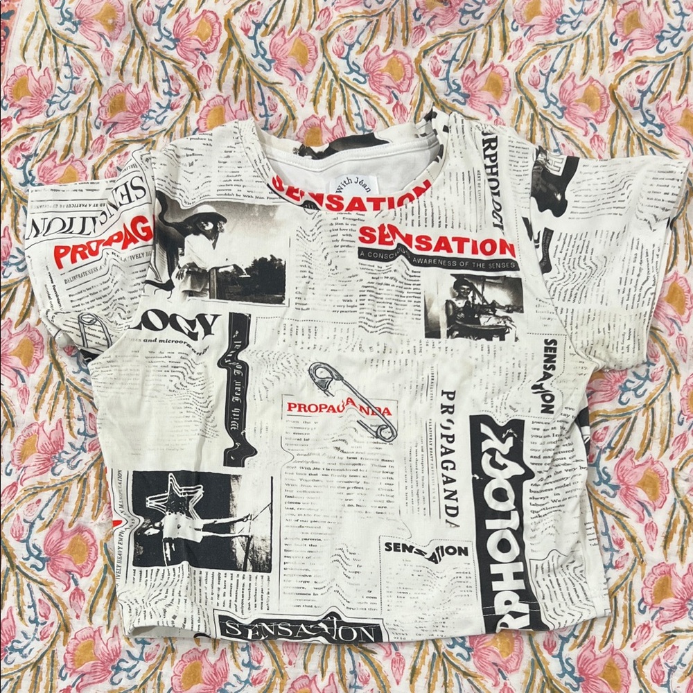 With Jean Newspaper Top